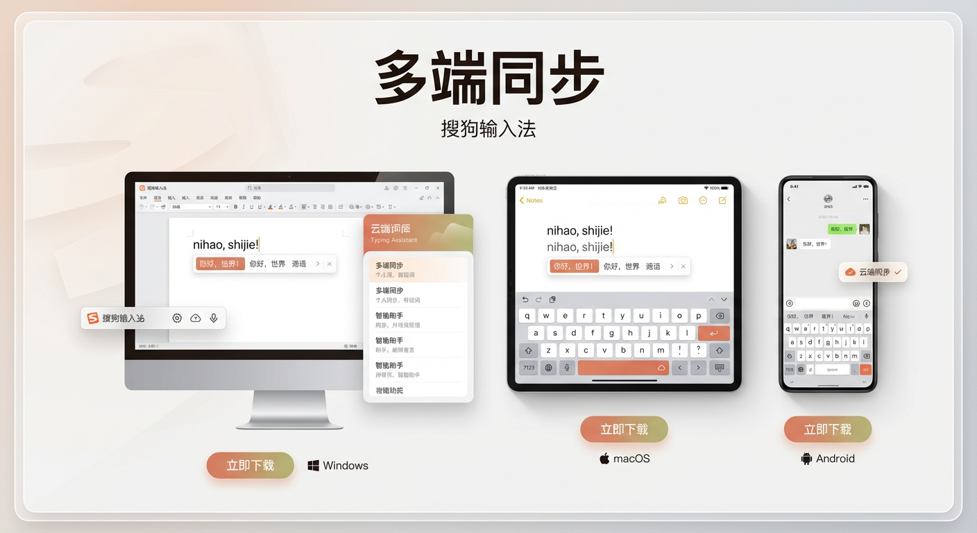 搜狗输入法全设备平台矩阵示意图
